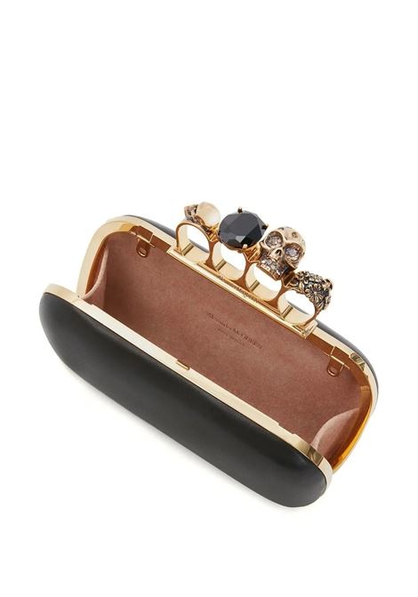 Clutch Knuckle Con Catena in Nero ALEXANDER MCQUEEN | 676256-1AAJD1000
